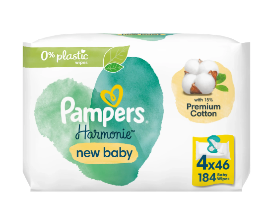 Εικόνα της PAMPERS WIPES HARMONIE NEW BABY 4X46