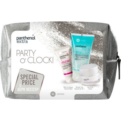 Εικόνα της PANTHENOL EXTRA PARTY O' CLOCK SILVER PROMO(MICELLAR CLEANSER 3IN1 GEL 150ML+FACE & EYE CREAM 50ML+BEAUTY MASK 50ML+ΝΕΣΕΣΕΡ ΔΩΡΟ