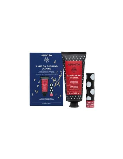 Εικόνα της APIVITA A KISS ON THE HAND JASMINE ΚΡΕΜΑ ΧΕΡΙΩΝ 50ΜL + LIP CARE ΡΟΔΙ 4.4G