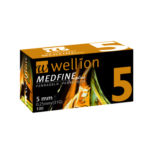 Εικόνα της WELLION MEDFINE 5mm 0.25mm (31G) 100TEM.