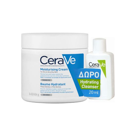 Εικόνα της CERAVE MOISTURISING CREAM 454G + HYDRAT. CLEANSER 20ML ΔΩΡΟ