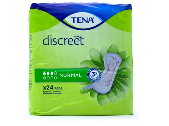 Εικόνα της TENA DISCREET NORMAL 24TEM.  Tena σερβιέτες ακράτειας lady discreet normal (24τεμ.)