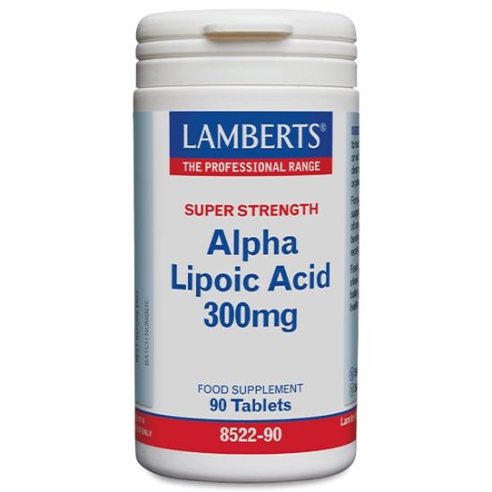 Εικόνα της LAMBERTS ALPHA LIPOIC ACID 300MG 90TABS   Lamberts Alpha Lipoic Acid 300mg Αντιοξειδωτικό Συμπλήρωμα Άλφα Λιποϊκού Οξέως, 90tabs.