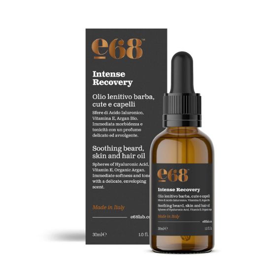 Εικόνα της e68 INTENSE RECOVERY SOOTHING BEARD, SKIN & HAIR OIL, 30ML