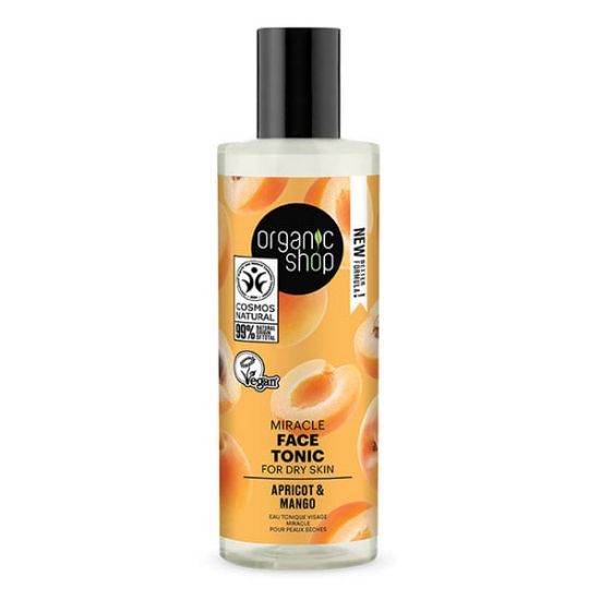 Εικόνα της NS ORGANIC SHOP FACE TONIC FOR DRY SKIN APRICOT & MANGO 150ML 40780E   Organic Shop by Natura Siberica Miracle Face Tonic Apricot & Mango Τονωτικό Προσώπου για Ξηρή Επιδερμίδα Βερίκοκο & Μάνγκο, 150ml