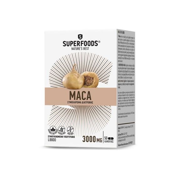 Εικόνα της SUPERFOODS MACA ΣΥΜΠΛΗΡΩΜΑ ΔΙΑΤΡΟΦΗΣ ΓΙΑ ΕΝΙΣΧΥΣΗ ΤΗΣ LIBIDO, 50 VEG. CAPS