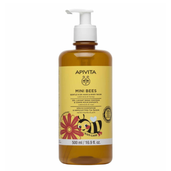 Εικόνα της APIVITA MINI BEES GENTLE KIDS HAIR & BODY WASH. Απαλό Σαμπουάν & Αφρόλουτρο για Παιδιά με Καλέντουλα & Μέλι, 500ML