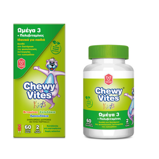 Εικόνα της CHEWY VITES KIDS OMEGA 3 & MULTIVITAMINS, 60 GUMMIES