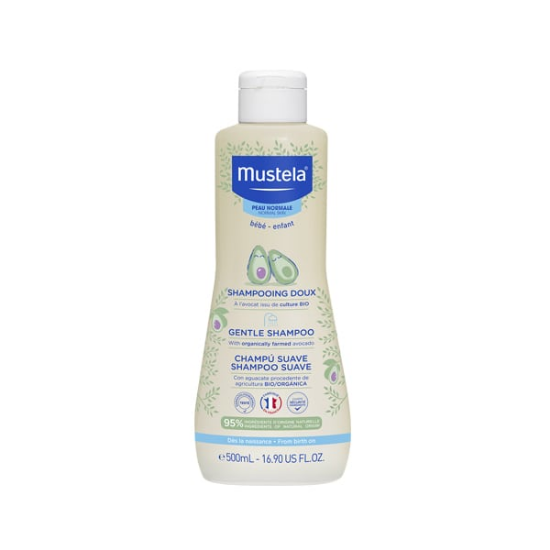 Εικόνα της MUSTELA GENTLE SHAMPOO 500ML   Mustela Shampooing Doux Απαλό Σαμπουάν Καθημερινής Χρήσης για Βρέφη από τη Γέννηση & Παιδιά, 500ML