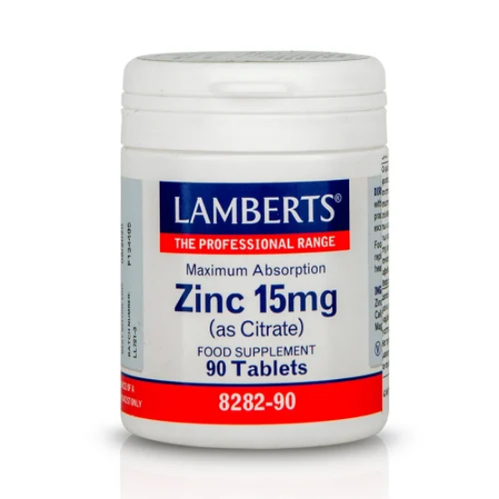 Εικόνα της LAMBERTS ZINC CITRATE 15MG ΣΥΜΠΛΗΡΩΜΑ ΔΙΑΤΡΟΦΗΣ ΨΕΥΔΑΡΓΥΡΟΥ ΓΙΑ ΤΟΝΩΣΗ ΑΝΟΣΟΠΟΙΗΤΙΚΟΥ, ΚΑΛΗ ΥΓΕΙΑ ΔΕΡΜΑΤΟΣ & ΑΝΑΠΑΡΑΓΩΓΙΚΟΥ, 90TABS.