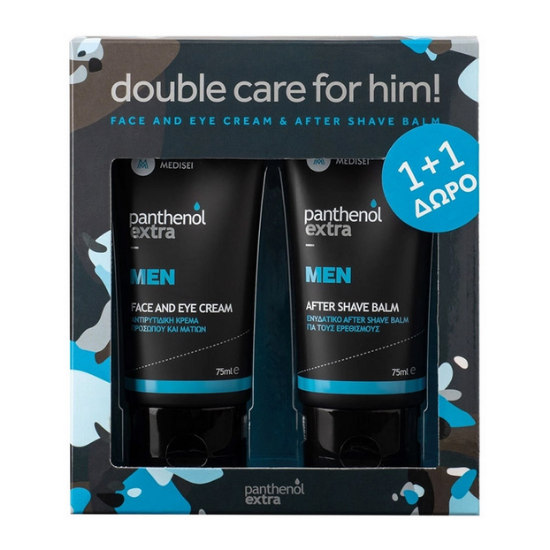 Εικόνα της PANTHENOL PROMO EXTRA MEN DOUBLE CARE (1+1 ΔΩΡΟ) ΜΕ FACE & EYE CREAM ΑΝΔΡΙΚΗ ΑΝΤΙΡΥΤΙΔΙΚΗ ΚΡΕΜΑ ΠΡΟΣΩΠΟΥ & ΜΑΤΙΩΝ, 75ML & ΜΑΖΙ AFTER SHAVE BALM ΑΝΔΡΙΚΟ ΕΝΥΔΑΤΙΚΟ BALM ΓΙΑ ΜΕΤΑ ΤΟ ΞΥΡΙΣΜΑ, 75ML