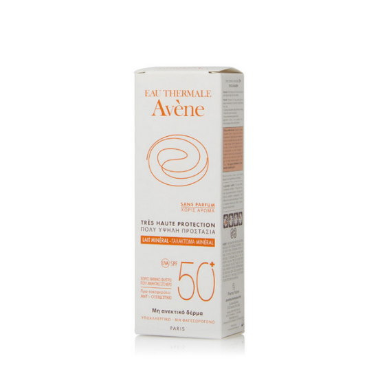 Εικόνα της AVENE SUN LAIT MINERAL SPF50+ 100ML - Αντιηλιακό Γαλάκτωμα Σώματος, για το Μη Ανεκτικό Δέρμα, 100ml