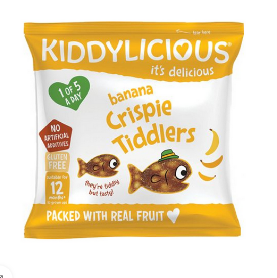 Εικόνα της KIDDYLICIOUS CRISPIE TIDDLERS 12m+ BANANA ΨΑΡΑΚΙΑ ΜΠΑΝΑΝΑ 12GR