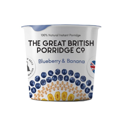 Εικόνα της THE GREAT BRITISH PORIDDGE BLUEBERRY & BANANA (POT) 60GR