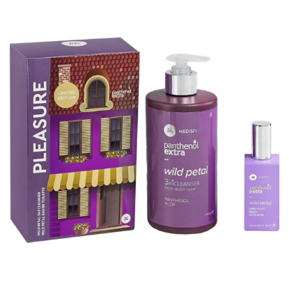 Εικόνα της PANTHENOL EXTRA PLEASURE WILD PETAL 3IN1 CLEANSER 500ML+ EAU DE TOILETTE 50ML