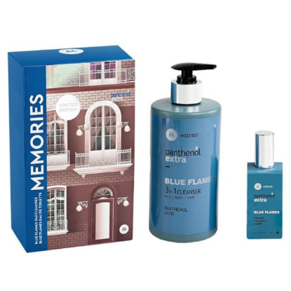 Εικόνα της PANTHENOL EXTRA PROMO MEMORIES ΜΕ BLUE FLAMES 3IN1 CLEANSER ΑΝΔΡΙΚΟ ΑΦΡΟΛΟΥΤΡΟ & ΣΑΜΠΟΥΑΝ, 500ML & BLUE FLAMES EAU DE TOILETTE ΑΝΔΡΙΚΟ ΑΡΩΜΑ, 50ML