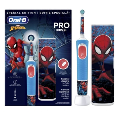 Εικόνα της ORAL-B PRO KIDS 3+ SPIDER-MAN  - Ηλεκτρική Οδοντόβουρτσα Spider-Man με Θήκη Ταξιδίου 3+ Ετών, 1τεμ