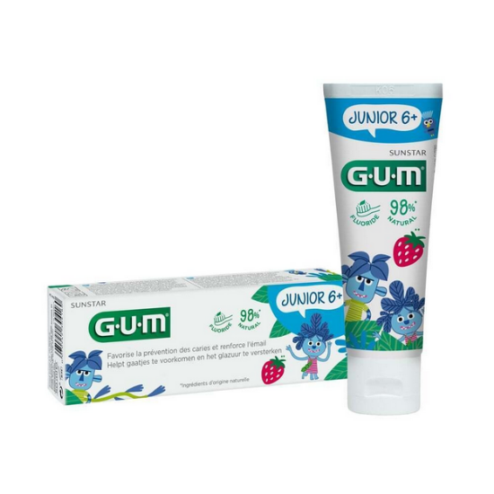 Εικόνα της GUM JUNIOR 6+ TOOTHPASTE ΦΡΑΟΥΛΑ 50ML