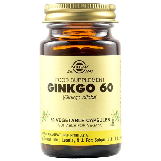 Εικόνα της SOLGAR GINKGO 60CAPS - Συμπλήρωμα Διατροφής για Τόνωση & Ενίσχυση Μνήμης - Ιδανικό για Περιπτώσεις Γεροντικής Άνοιας, 60veg.caps