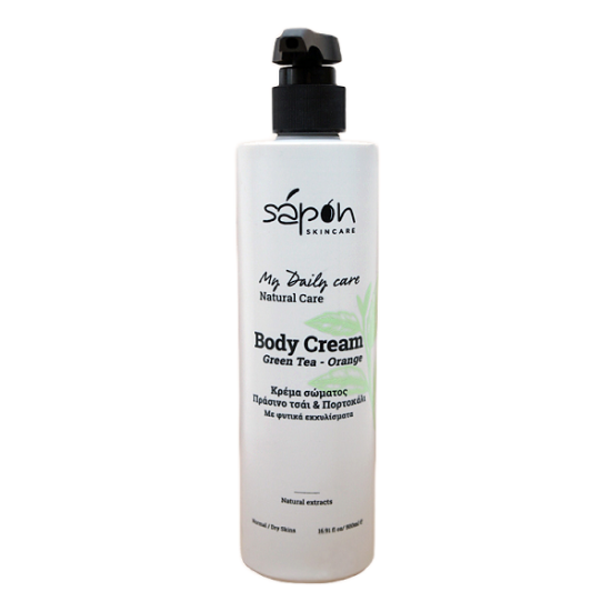 Εικόνα της SAPON GREEN TEA-ORANGE BODY CREAM 500ML