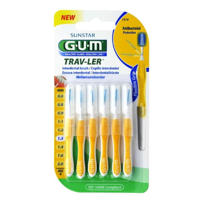 Εικόνα της GUM TRAV-LER ΜΕΣΟΔΟΝΤΙΑ Ν4 ΚΙΤΡΙΝΑ 1.3MMx6ΤΕΜ 1514