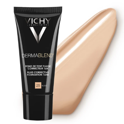 Εικόνα της VICHY DERMABLEND FDT FLUIDE CORRECTEUR 25 NUDE 30ML - Διορθωτικό Make-Up Υψηλής Κάλυψης έως 16hrs, 30ml