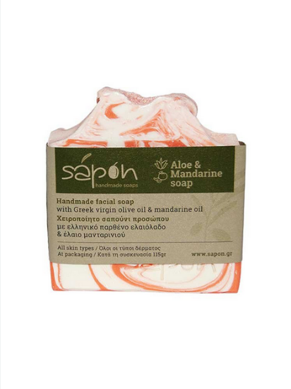 Εικόνα της SAPON ALOE AND MANDARINE SOAP 115GR