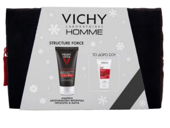 Εικόνα της VICHY HOMME PROMO STRUCTURE FORCE 50ML+DERCOS ENERGY SHAMPOO 50ML FREE- Ανδρική Αντιγηραντική & Συσφιγκτική Κρέμα Προσώπου, 50ml + Δώρο Vichy Dercos Energising Shampoo AntiΗair Loss - Σαμπουάν Για Τριχόπτωση, 50ml