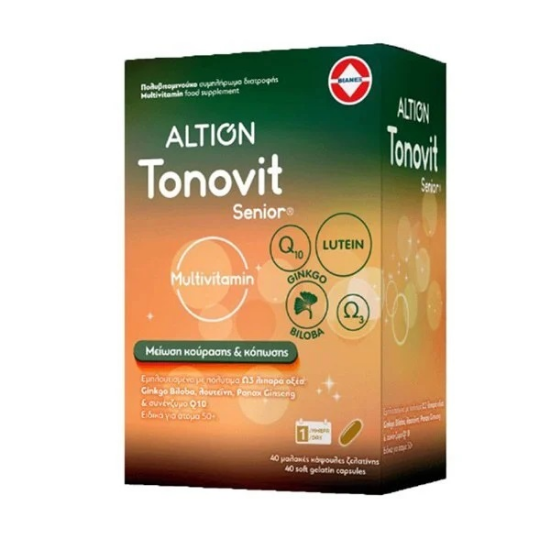 Εικόνα της ALTION TONOVIT SENIOR MULTIVITAMIN ΣΥΜΠΛΗΡΩΜΑ ΔΙΑΤΡΟΦΗΣ ΓΙΑ ΑΤΟΜΑ 50+, 40CAPS.