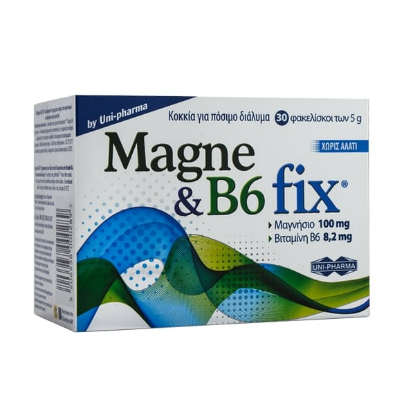 Εικόνα της UNI-PHARMA MAGNE 100MG + B6 FIX 8.20MG  150G