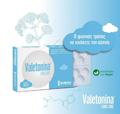 Εικόνα της WINMEDICA VALETONINA LONG SIRC, 60TABS-Συμπλήρωμα Διατροφής με Μελατονίνη & Βαλεριάνα 60tabs