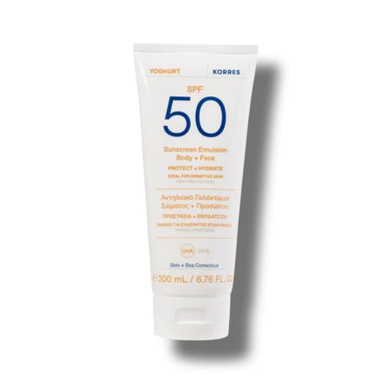 Εικόνα της KORRES YOGHURT SUNSCREEN EMULSION FACE & BODY SPF50 200ML