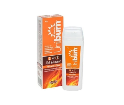 Εικόνα της UNI-PHARMA UNIBURN 2 IN 1 GEL & YOGURT, 50gr