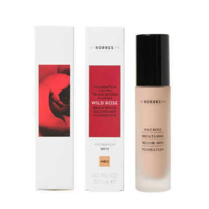 Εικόνα της KORRES WILD ROSE FOUNDATION SPF15 WRF2     Korres Άγριο Τριαντάφυλλο Brightening Foundation SPF15 WRF2 Υγρό make-up 30ml