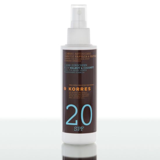 Εικόνα της KORRES WALNUT & COCONUT CLEAR SUNSCREEN BODY OIL SPRAY SPF20,ΔΙΑΦΑΝΟ ΑΝΤIΗΛΙΑΚΟ ΣΩΜΑΤΟΣ ΣΕ ΛΑΔΙ, 150ml