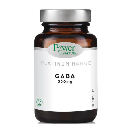 Εικόνα της POWER OF NATURE PLATINUM RANGE GABA 500MG 30CAPS-Συμπλήρωμα Διατροφής για την Καλή Λειτουργία Του Εγκεφάλου 30caps