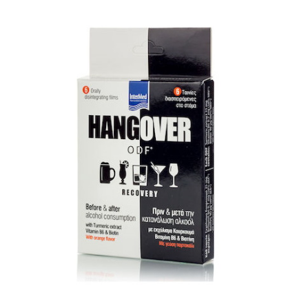 Εικόνα της INTERMED HANGOVER ODF RECOVERY 6FILMS - Διασπειρώμενες Ταινίες για πριν & μετά την κατανάλωση αλκοόλ, 6 ταινίες