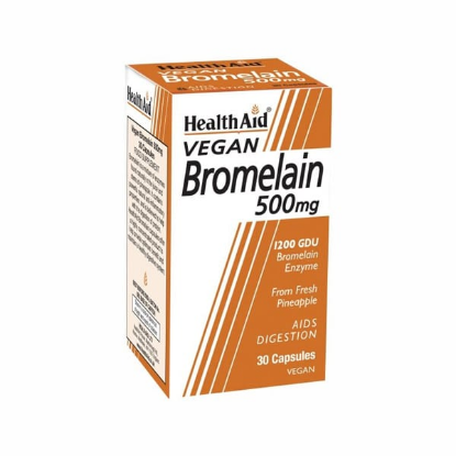 Εικόνα της HEALTH AID BROMELAIN 500MG 30CAPS - Συμπλήρωμα Διατροφής για την Πέψη & τον Μεταβολισμό, 30caps