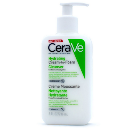 Εικόνα της CERAVE HYDRATING CREAM-TO-FOAM CLEANSER NORMAL TO DRY SKIN ΑΦΡΩΔΗΣ ΚΡΕΜΑ ΚΑΘΑΡΙΣΜΟΥ ΓΙΑ ΚΑΝΟΝΙΚΟ & ΞΗΡΟ ΔΕΡΜΑ, 236ML.