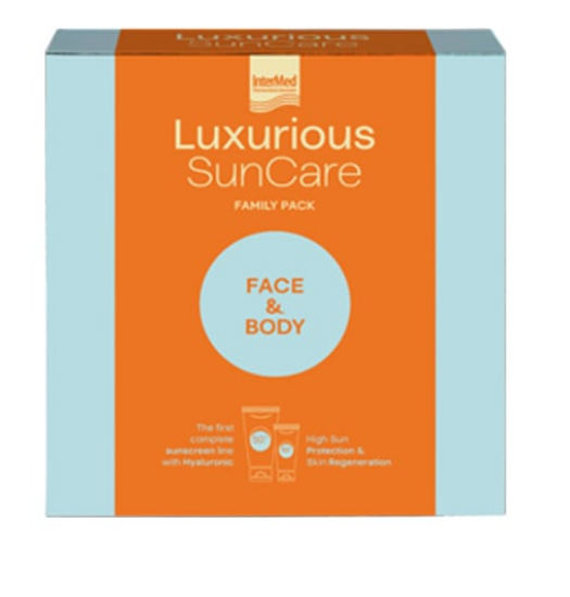 Εικόνα της INTERMED LUXURIOUS SUNCARE FACE & BODY FAMILY PACK ΜΕ HIGH PROTECTION FACE CREAM SPF50, 75ML & SUN PROTECTION BODY CREAM SPF50, 200ML, 1ΣΕΤ