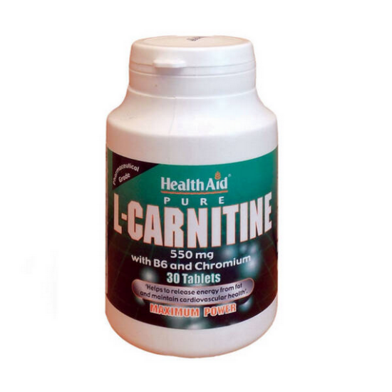 Εικόνα της HEALTH AID L-CARNITINE WITH VITAMIN B6 & CHROMIUM, 30TABS