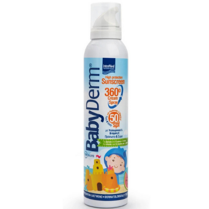 Εικόνα της INTERMED BABYDERM SUNSCREEN 360° CREAM SPRAY FOR KIDS SPF50+ ΑΝΤΗΛΙΑΚΟ ΣΠΡΕΙ ΓΙΑ ΠΑΙΔΙΑ, 200ML