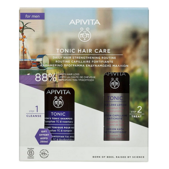 Εικόνα της APIVITA PROMO MEN'S TONIC HAIR LOSS LOTION ΚΑΤΑ ΤΗΣ ΤΡΙΧΟΠΤΩΣΗΣ, 150ML & ΔΩΡΟ MEN'S TONIC SHAMPOO ΤΟΝΩΤΙΚΟ ΣΑΜΠΟΥΑΝ ΓΙΑ ΑΝΔΡΕΣ, 250ML