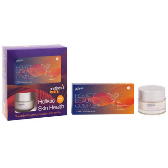 Εικόνα της PANTHENOL EXTRA HOLISTIC SKIN HEALTH ΜΕ PANTHENOL EXTRA FACE & EYE CREAM ΑΝΤΙΡΥΤΙΔΙΚΗ ΚΡΕΜΑ ΠΡΟΣΩΠΟΥ, 50ML & HOLISTIC BEAUTY COMPLEX, 30CAPS , 1 ΣΕΤ