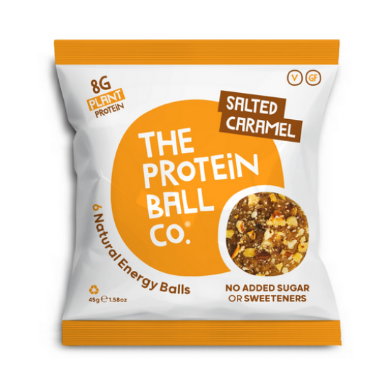 Εικόνα της THE PROTEIN BALL CO - SALTED CARAMEL VEGAN 6BALLS 45G - Mπαλίτσες Πρωτεΐνης Salted Caramel, 6τεμ