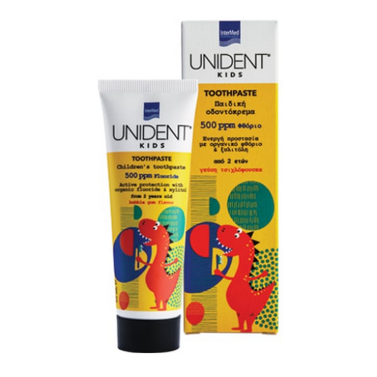 Εικόνα της INTERMED UNIDENT KIDS TOOTHPASTE 500PPM 50ML 1TEM. - Παιδική Οδοντόκρεμα 500ppm Φθόριο 2y+, 50ml