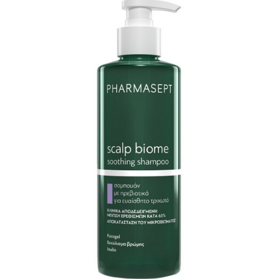 Εικόνα της PHARMASEPT SCALP BIOME SOOTHING SHAMPOO 400ML - Σαμπουάν με Πρεβιοτικά για Ευαίσθητο Τριχωτό, 400ml