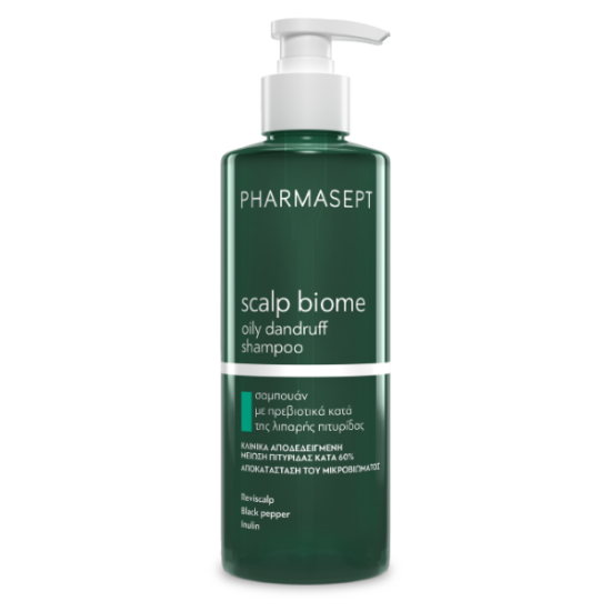 Εικόνα της PHARMASEPT SCALP BIOME OILY DANDRUFF SHAMPOO 400ML - Σαμπουάν με Πρεβιοτικά κατά της Λιπαρής Πιτυρίδας, 400ml