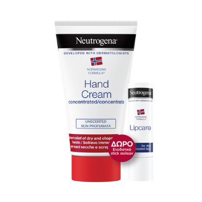 Εικόνα της NEUTROGENA PROMO HAND CREAM RED (ΧΩΡΙΣ ΑΡΩΜΑ) 75ML + LIPCARE 4.8G (ΔΩΡΟ)