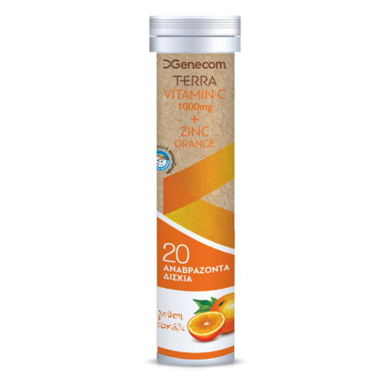 Εικόνα της GENECOM TERRA VITAMIN C 1000MG & ZINC ORANGE, 20EFF. TABS